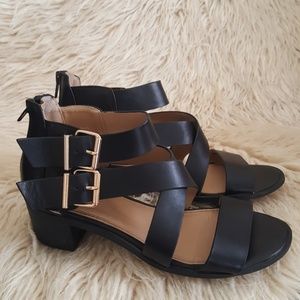 Black Strapped Sandals